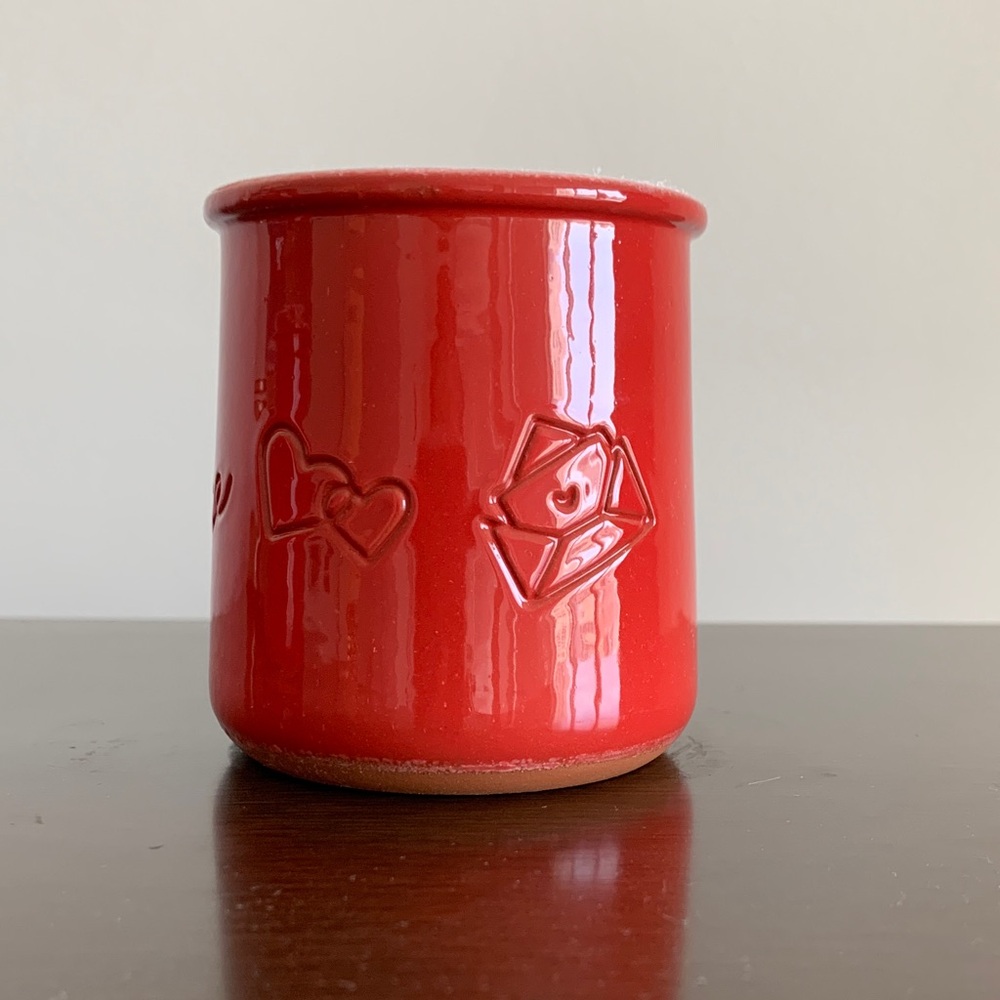 La Fermière Red Ceramic Jars - 1 “Be Mine” + 1 “Darling” - Picture 3 of 6